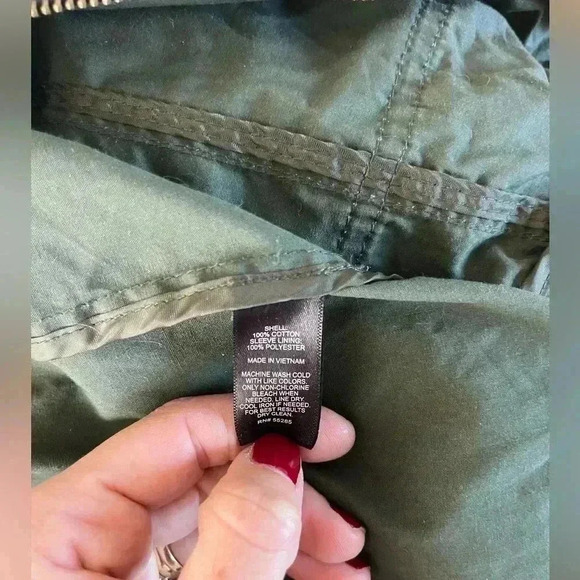 EXPRESS Army Green Jacket Grunge Indie Sleaze 90s L Gorpcore normcore tac… - Picture 9 of 9